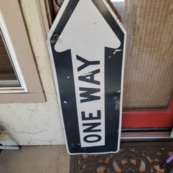 vintage one way sign