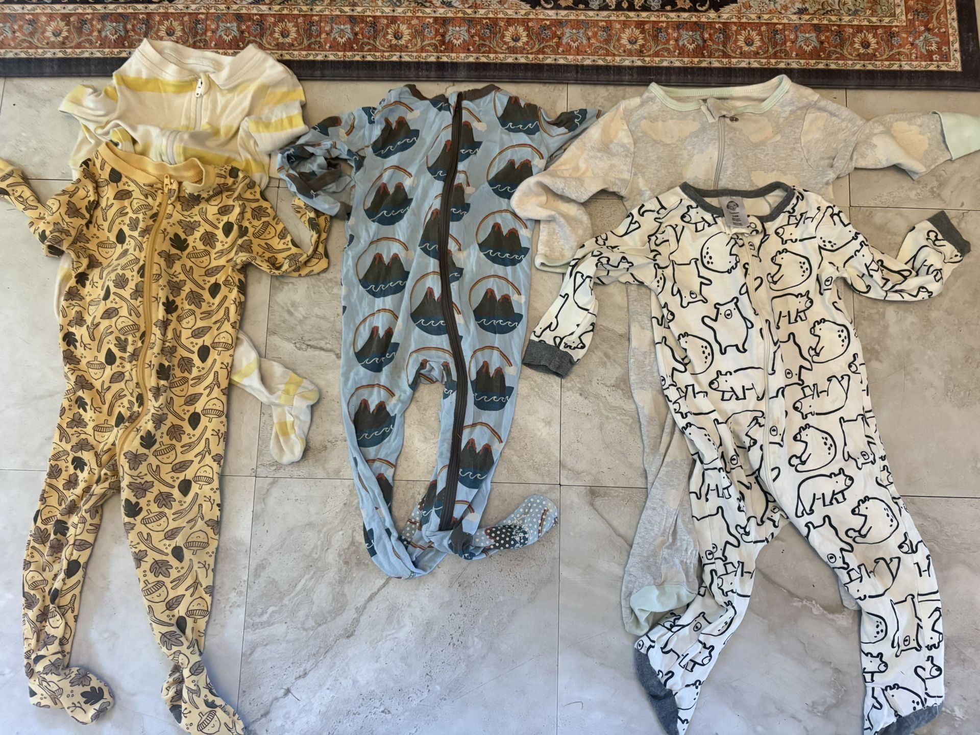 6-9m Pajama Lot- Bamboo/Cotton