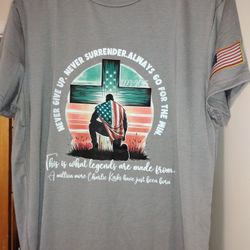 2 LG Charlie Kirk Memorial Shirts