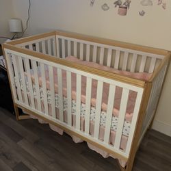 Baby Crib + Mattress + Comforter 