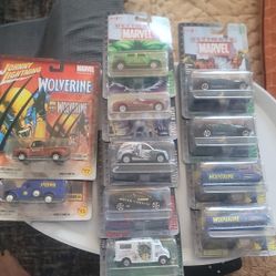 Maisto And JOHNNY LIGHTENING MARVEL DIECAST lot- 11 Cars 