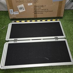 3FT Portable Wheelchair Ramp , Non-Slip Aluminum Ramps for Wheelchairs for Home, Handicap Wheelchair Ramps