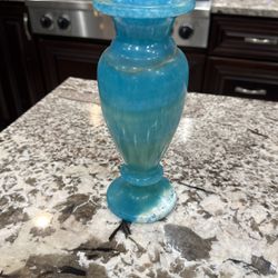 Blue  Calcite Urn-Shaped Vase 10” Tall 6lbs 