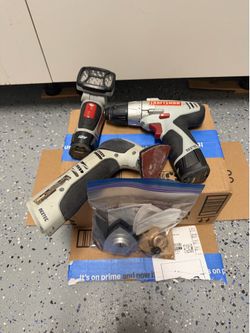 Craftsman drill, flashlight, multi use tool