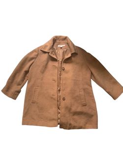 Larry Levine Camel Car Coat Women's Size 18 Excellent Condition