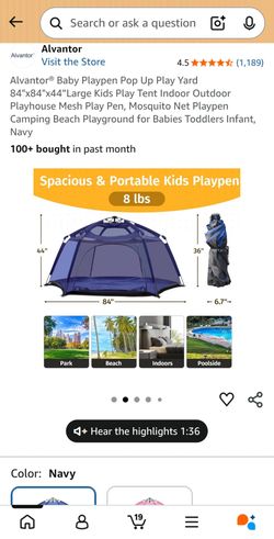 Baby dome tent/play yard