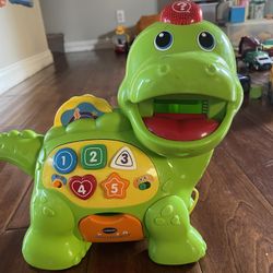 VTech Chomp &Count Dino, Green Education Toy with music Count Toy
