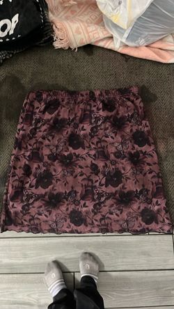 Floral Butterfly Print Mini Skirt