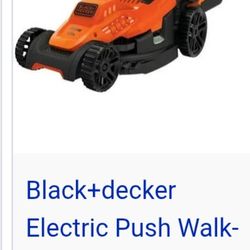 Electric Black & Decker Lawn Mower With Bag