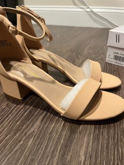 Size10/Women's High Chunky Heel Sandals Ankle Strap Open Toe Platform Pump Sandal Shoes Hi-Chunk Nud