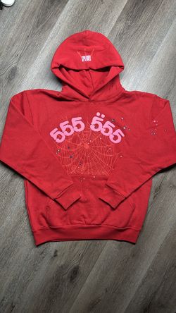 555 Red Sp5der Hoodie