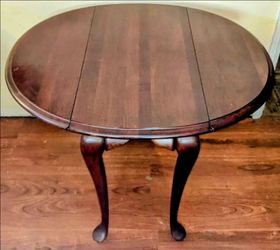 Round Wood Drop-Leaf Dining Table
