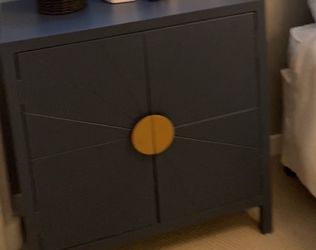 Wood cabinets-Blue