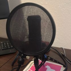 Studio Condenser Mic w/ Pop Filter & Interface