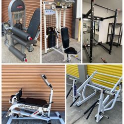Gym Fitness Dumbbell Olympic Weight Plate Bar Barbell Power Squat Rack Bench Extension Chest Functional Trainer Treadmill Bike