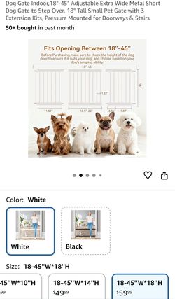(2 sets) 18-45 Inch x 18 inch High Pet Fence