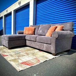 Dark Gray Modern Reversible Sectional Sofa