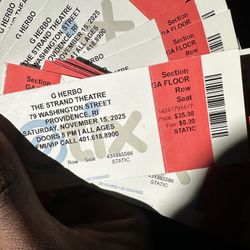 Gherbo Tickets For November 15th In Providence Rhode Island 