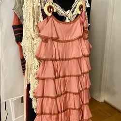 Ladies Pink Cocktail Strapped Cocktail Dress (made in France) 