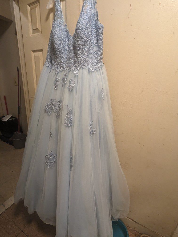 Size 18 Blue Ball Gown