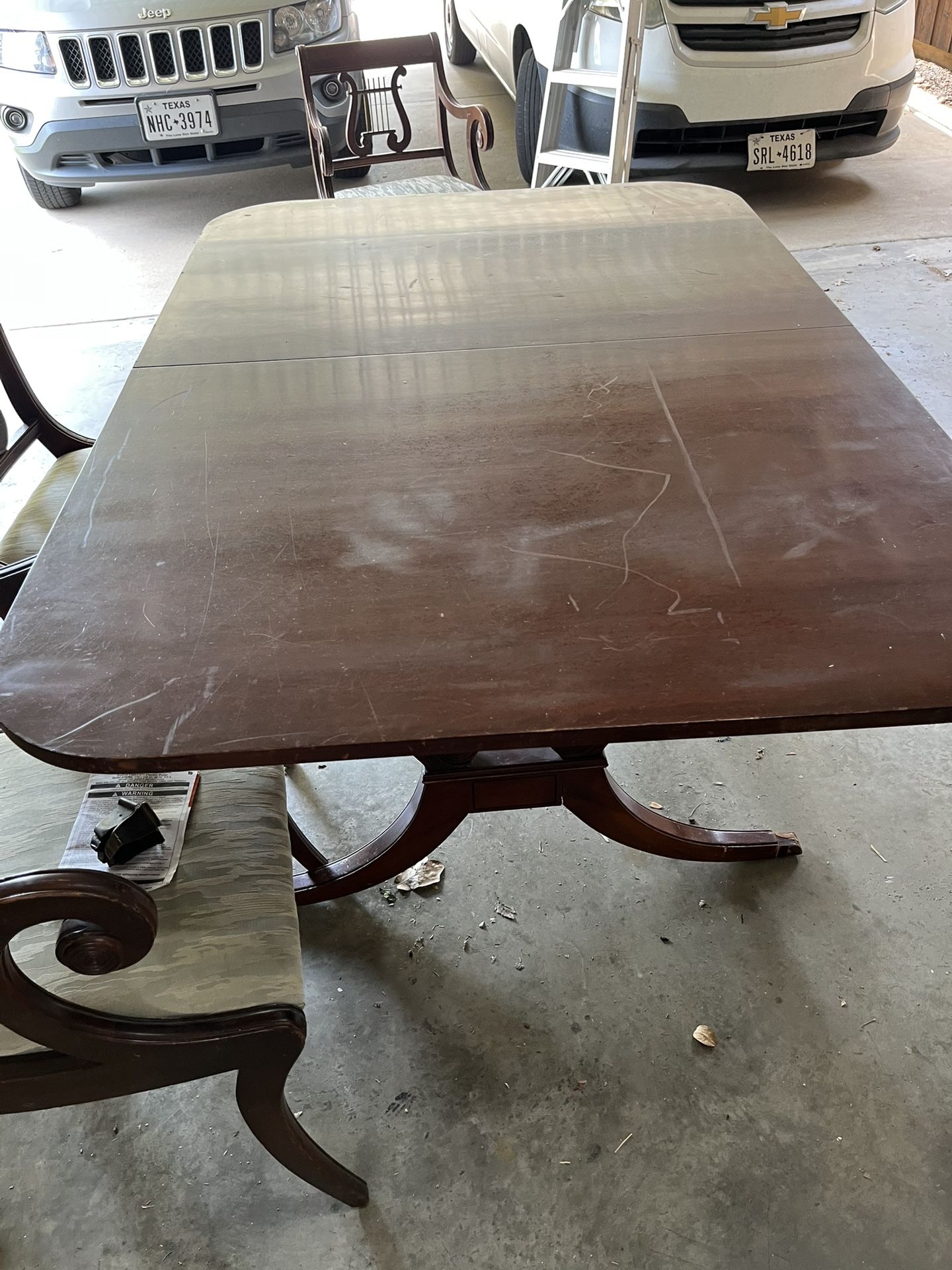 Antique Dining Room Table And 4 Chairs