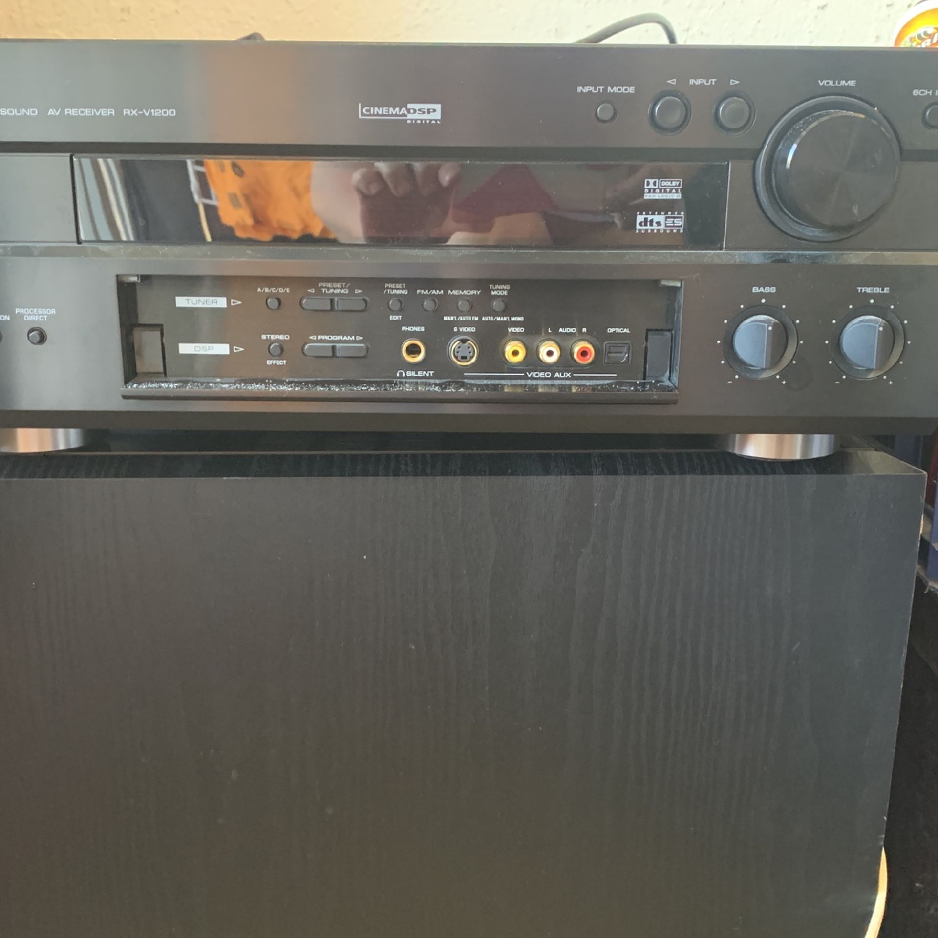 Yamaha Receiver/ Boston Subwoofer And Speakers 