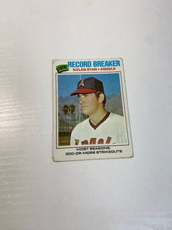 1977 Topps Record Breaker #234 Nolan Ryan California Angels Card