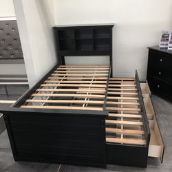 Twin Trundled Bed Frame Solid Wood New in the box