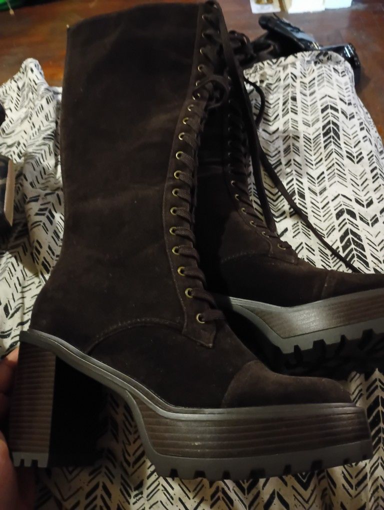 Brown Suede Boots
