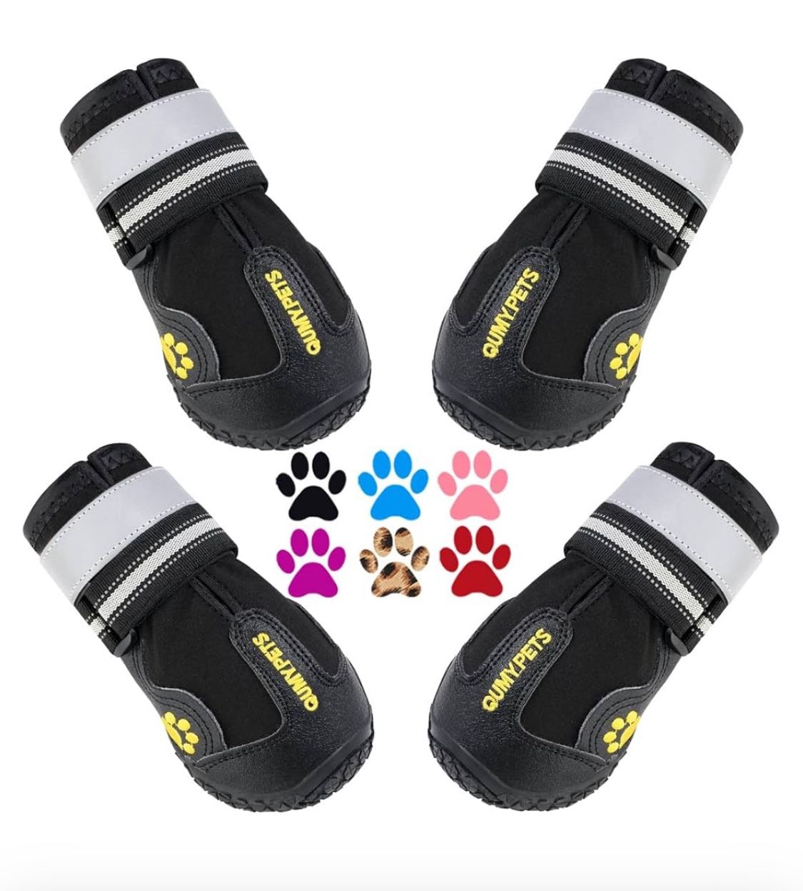 QUMY Dog Shoes for Large Dogs, Medium Dog Boots & Paw Protectors Size 5