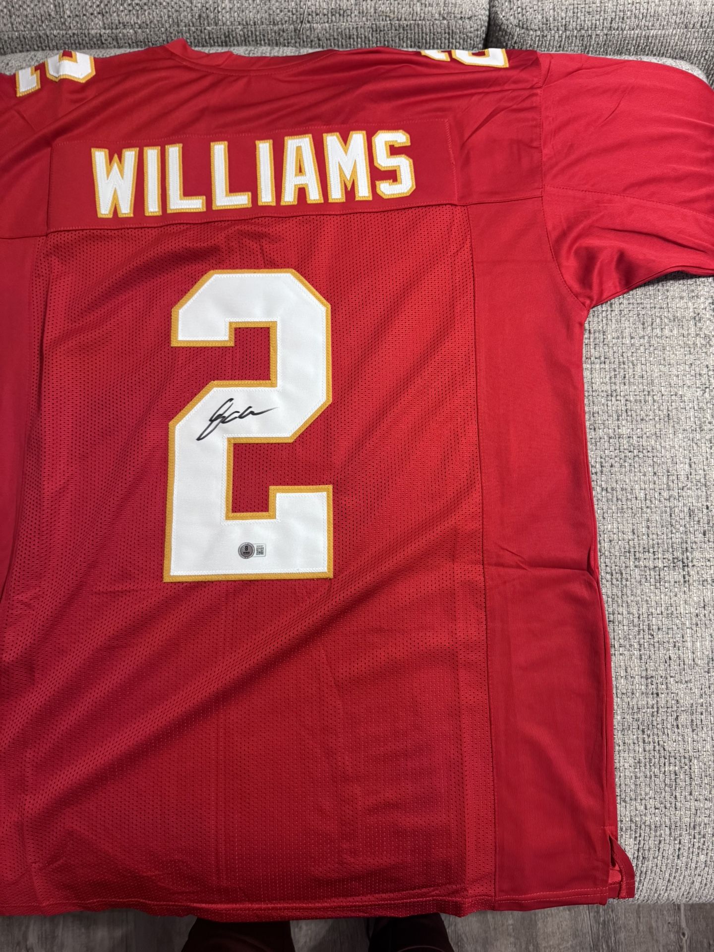 Joshua Williams Signed Autograph Custom Jersey - Beckett Coa - Kansas City Chiefs