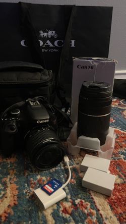Canon EOS Rebel T6i Bundle – 2 Lenses, Bag, Batteries, SD Card – Ready to Shoot