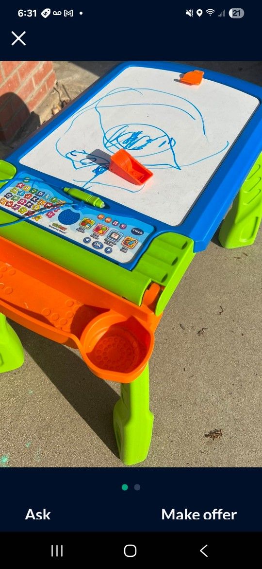 Batteries Not Working. Pick Up. Can Stand And Become Table.