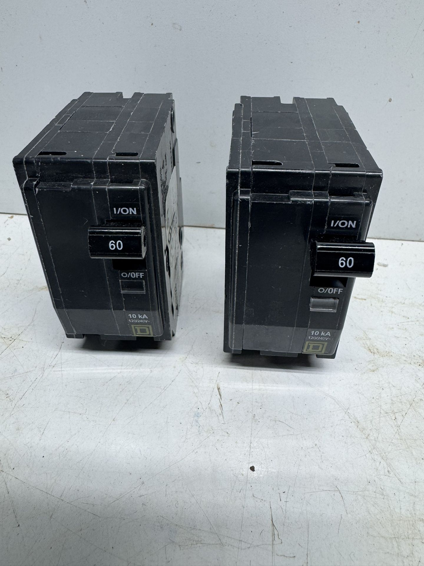 2 SquareD QO 60A Circuit Breakers New. $30 Takes Both. Must Pick Up