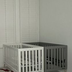 Baby Cribs - Delta Children - White/Gray