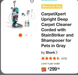 New in box SHARK CARPET CLEANER WITH ACCESSORIES