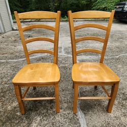 2 World Market Ladder Back Chairs
