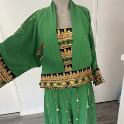 Green Traditional Dress – Free Size