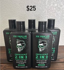 Fix Your Lid Fresh Scalp 2 in 1 Shampoo/Conditioner Bundle