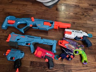 Nerf and X-Shot Foam Blaster Lot of 6