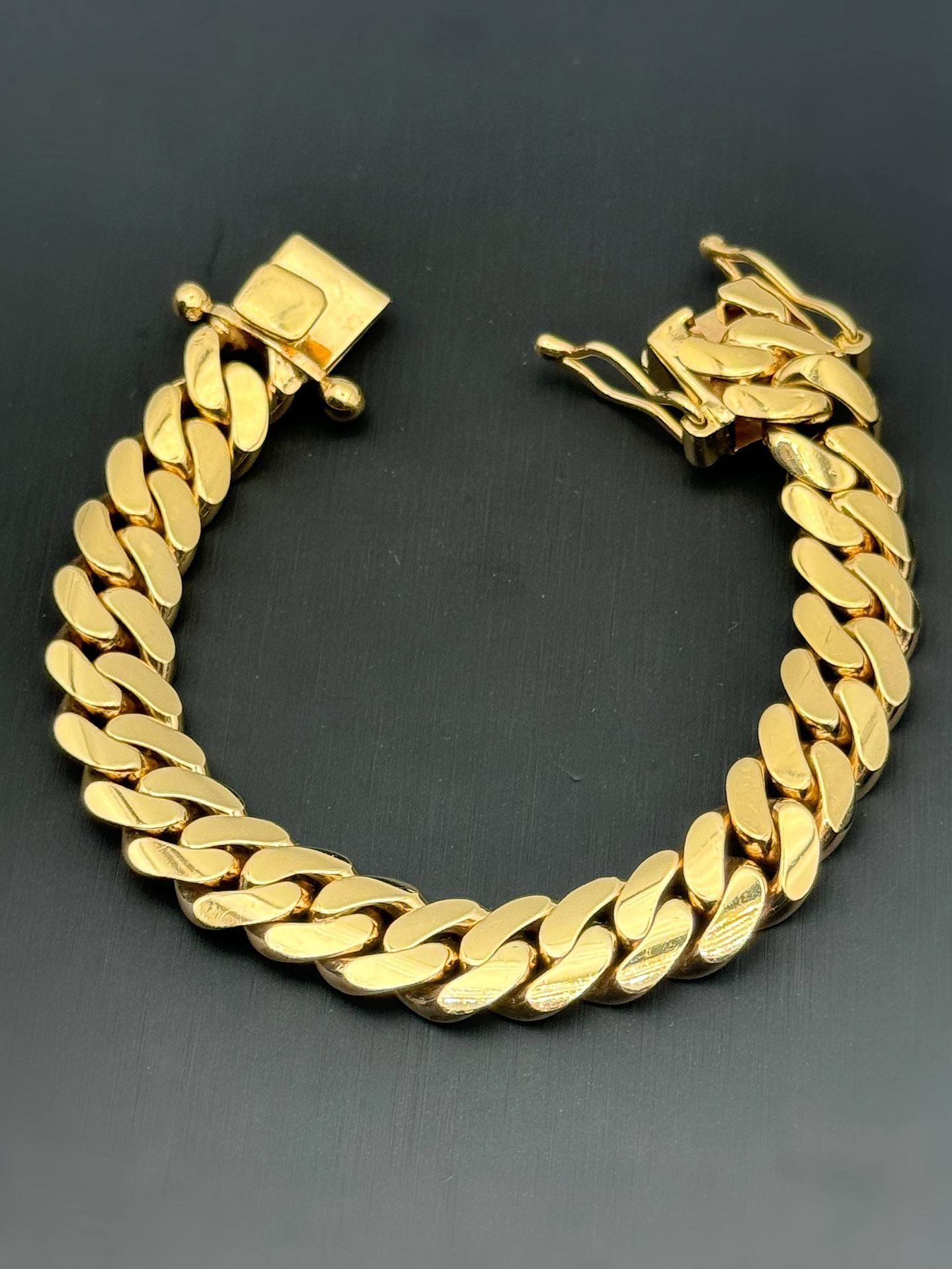 10k solid yellow gold New Miami Cuban link Style 8β bracelet 12.2mm 78.3 grams