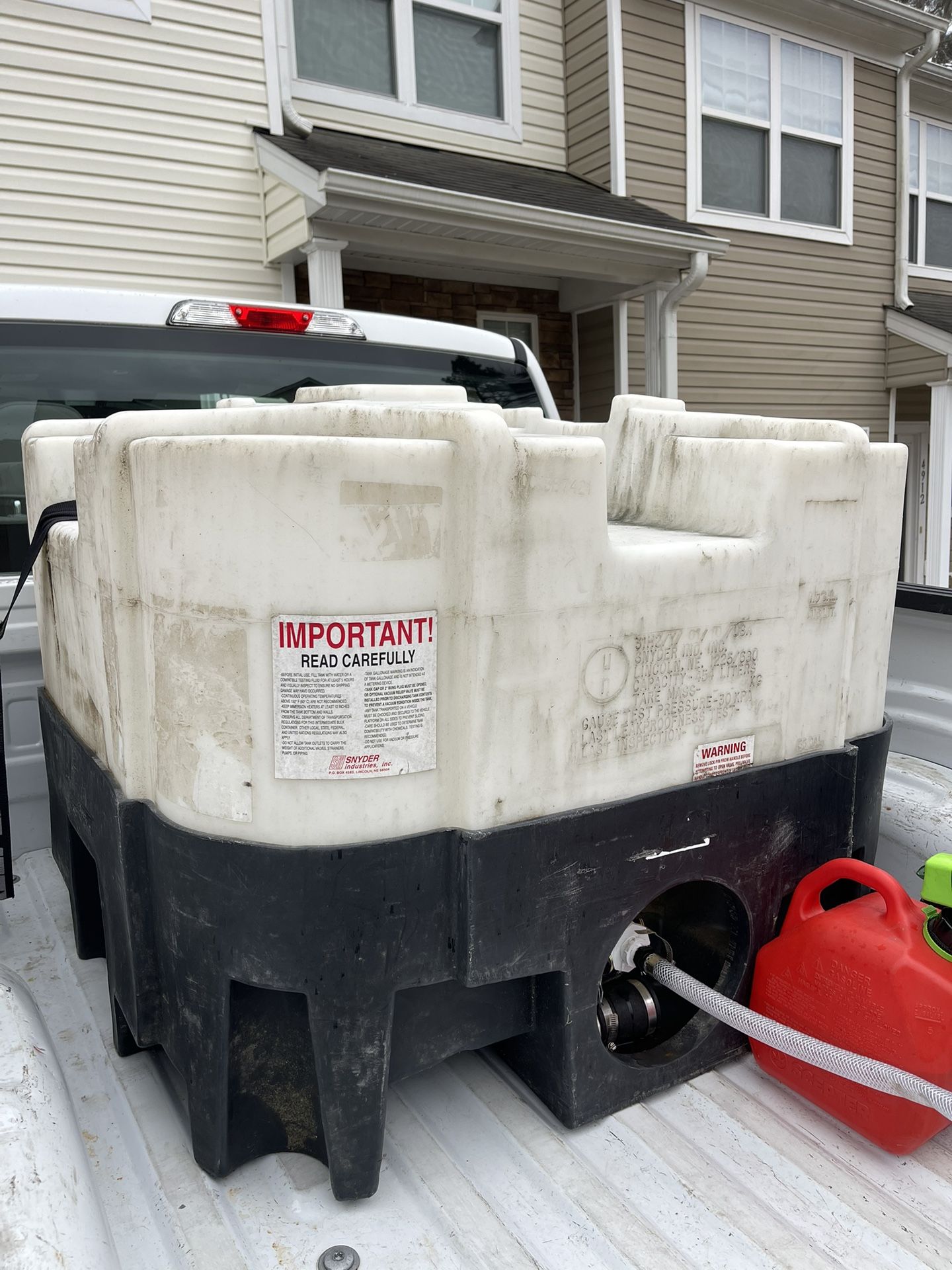 Water Tank And 3300 Psi Ryobi Pressure Washer