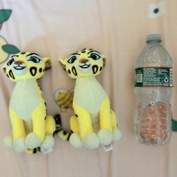 Plush toys are three dollars each.