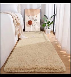 Fluffy Runner Rug for Bedroom Living Room