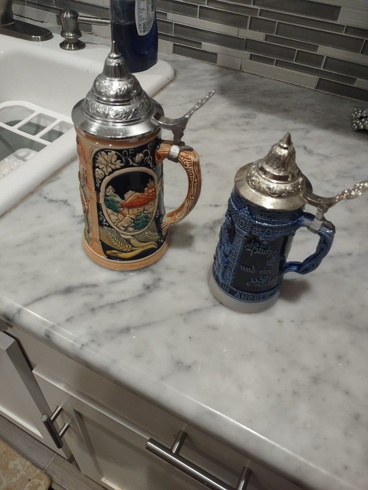 Two Vintage German Steins