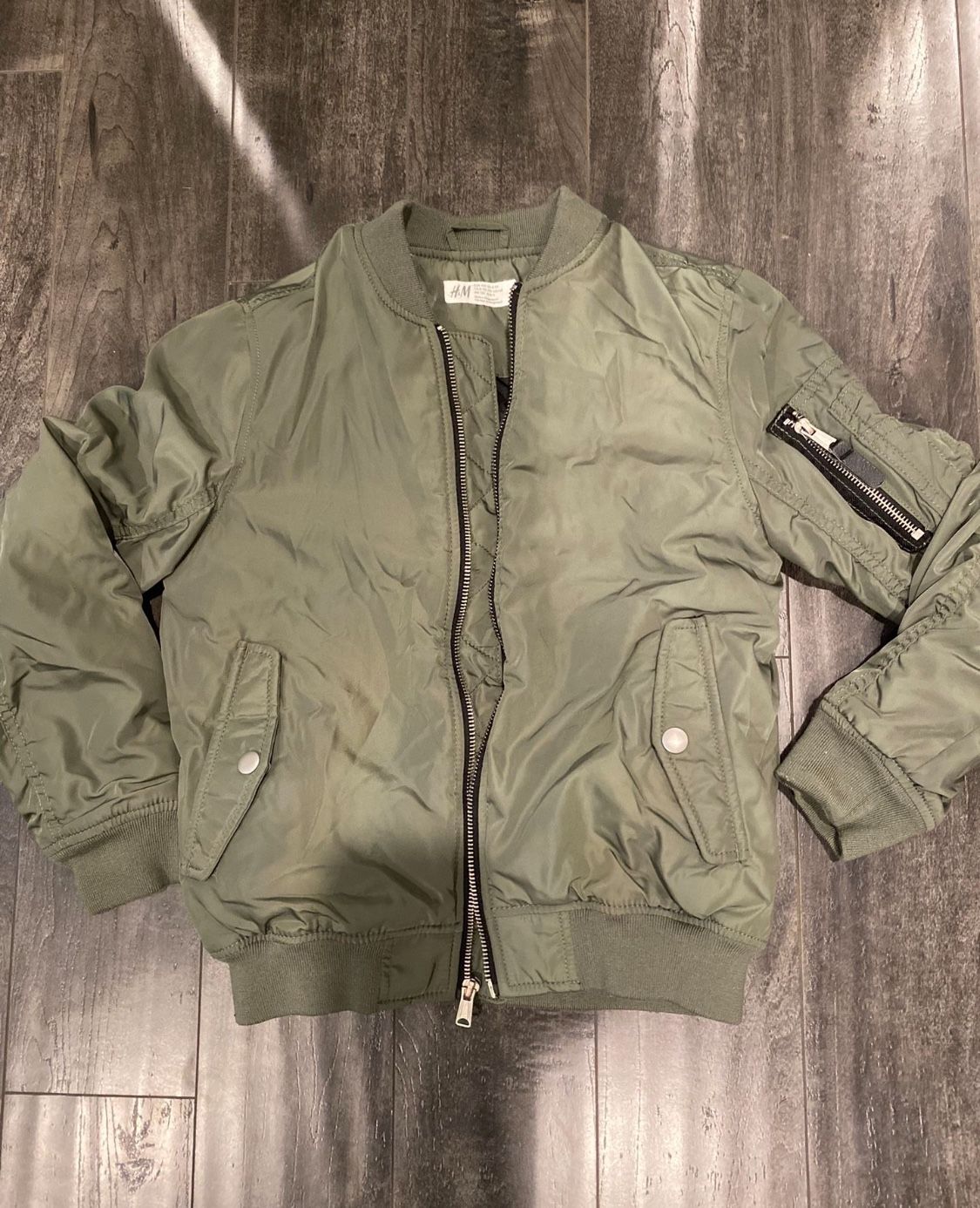 Boys Barely Used Size 8-9 H&M Bomber Jacket $35