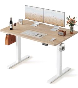 Adjustable Standing Desk with Wood Top