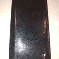 Valentino Leather Checkbook Wallet