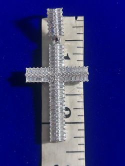 CZ 925 cross pendant