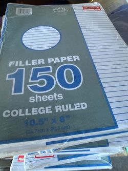 College Rules Paper Sheets
